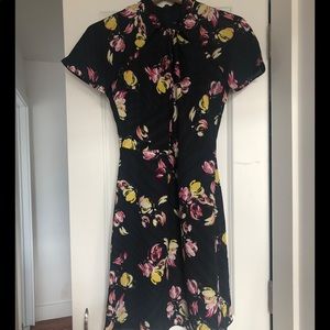 Banana Republic Navy/ Black Flower Dress